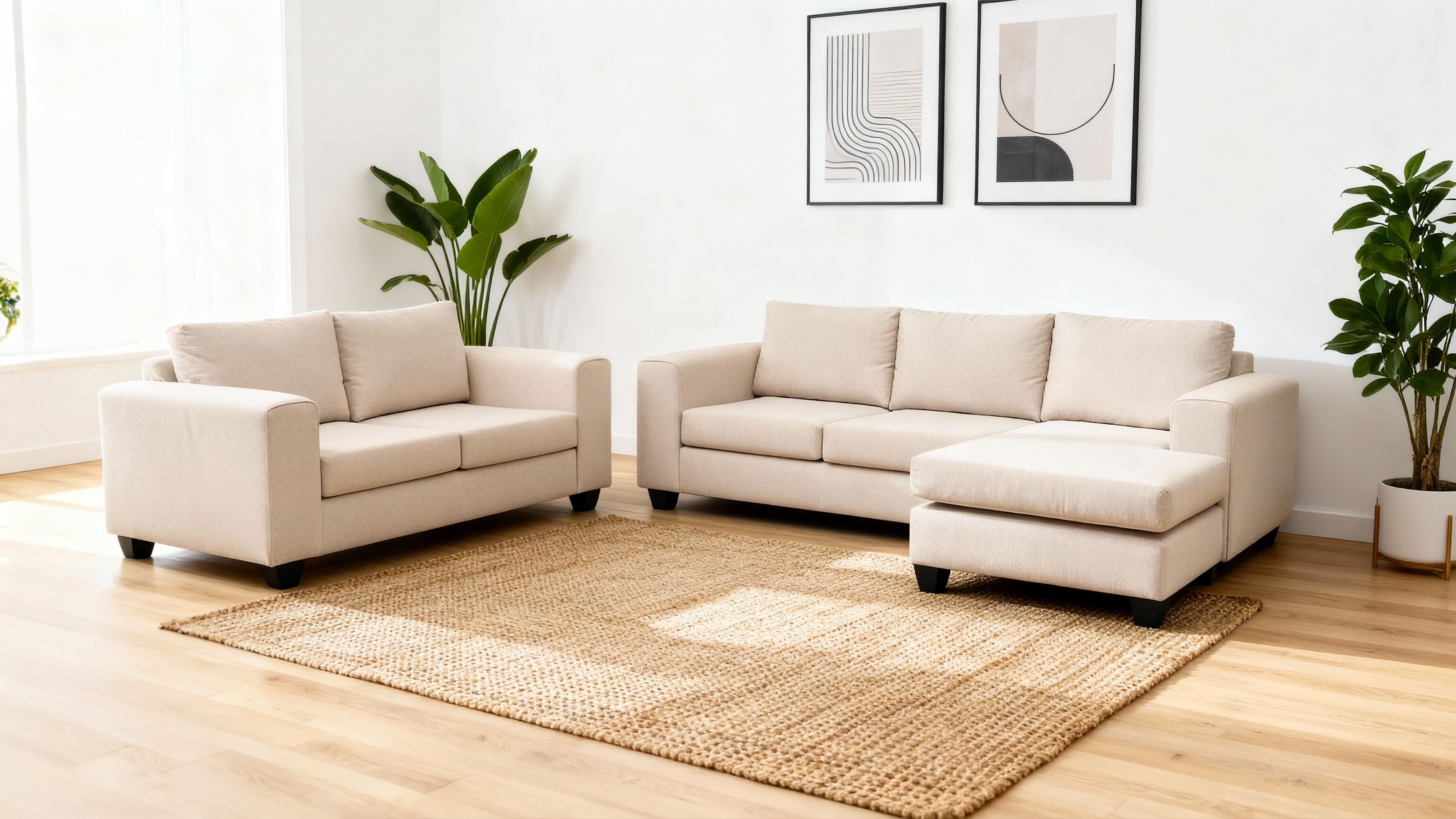 Bryson 3 Seater Chaise & 2 Seater Sofa