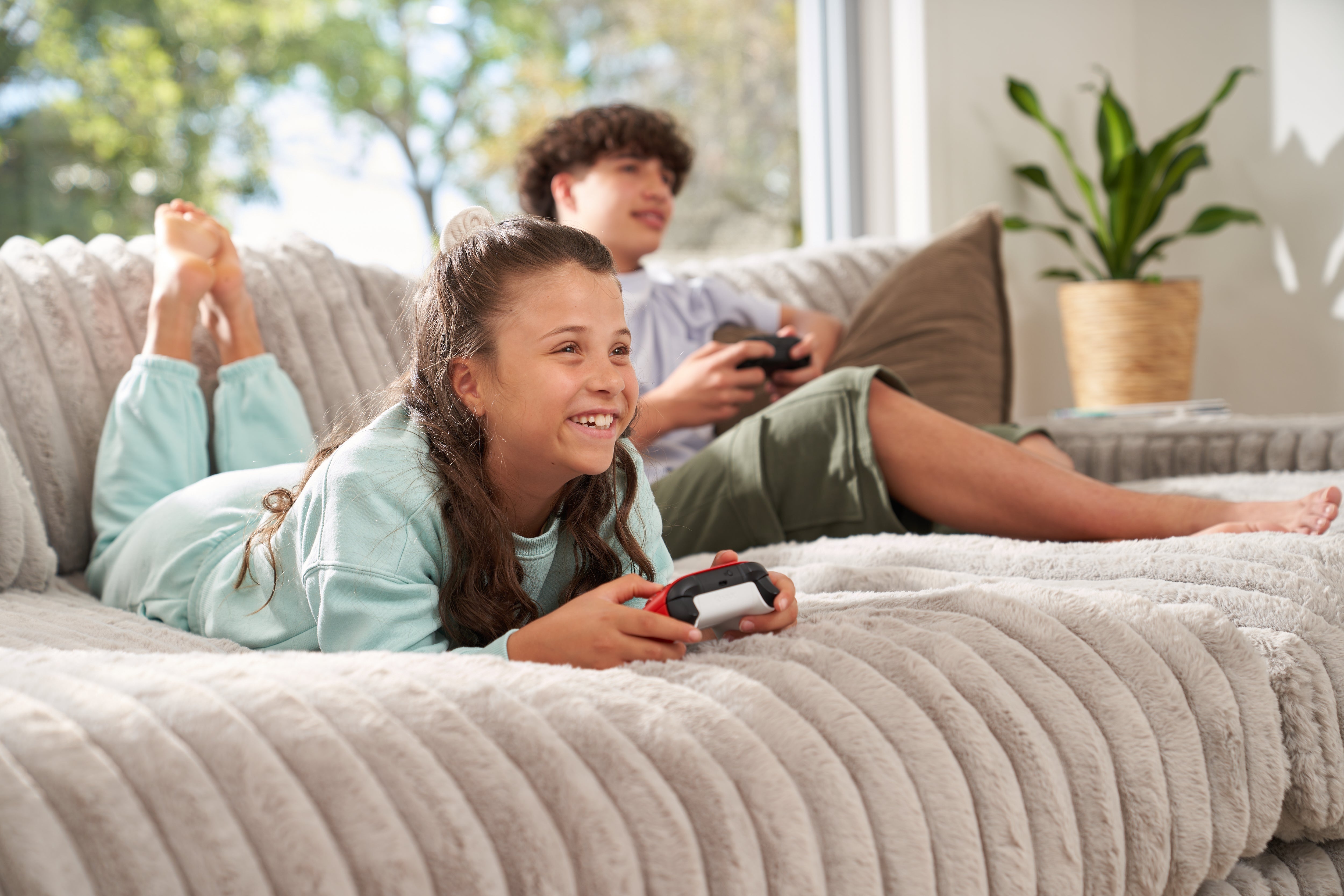 Temptation Chaise Sofa 2 Piece 4 seater