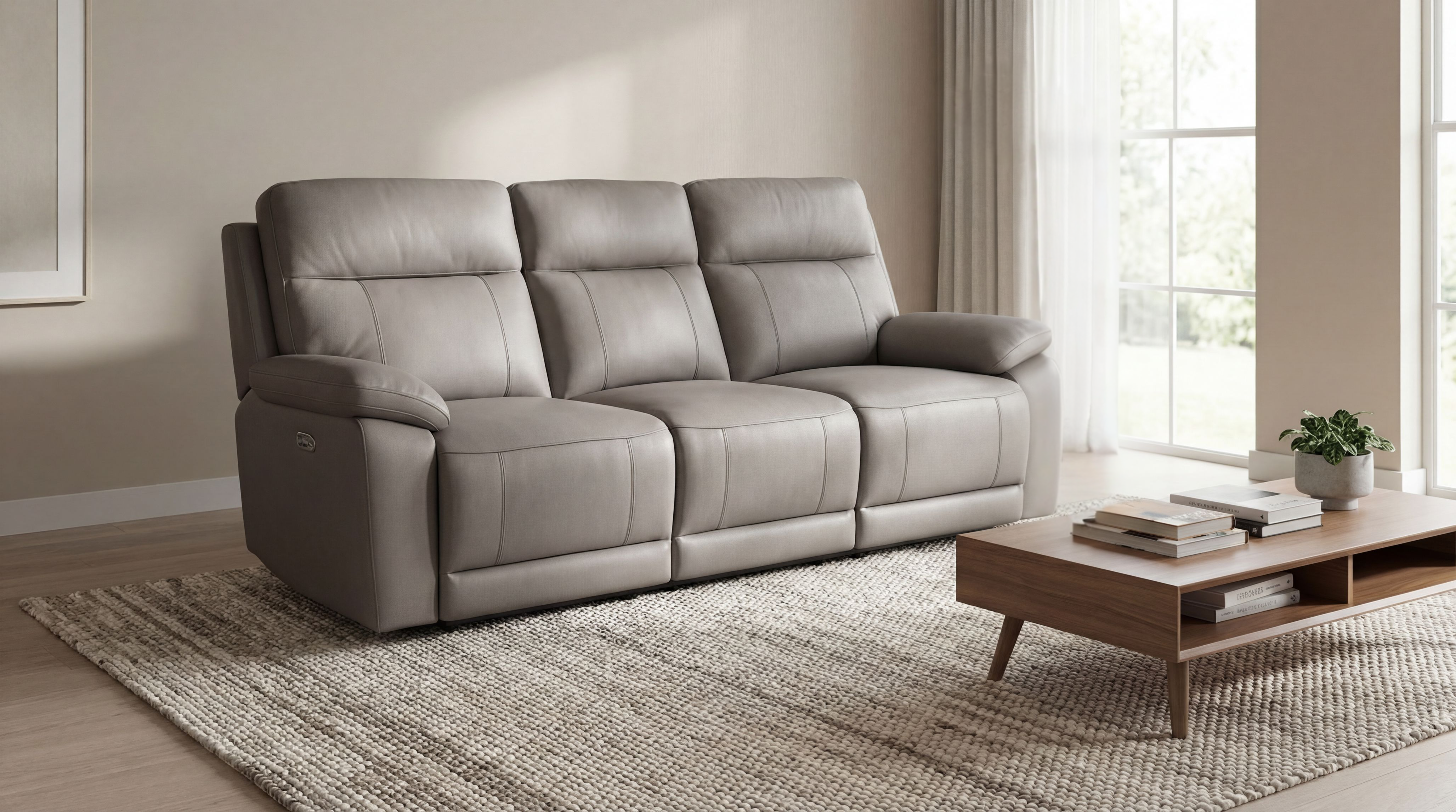 Hobart Leather Recliner Sofa