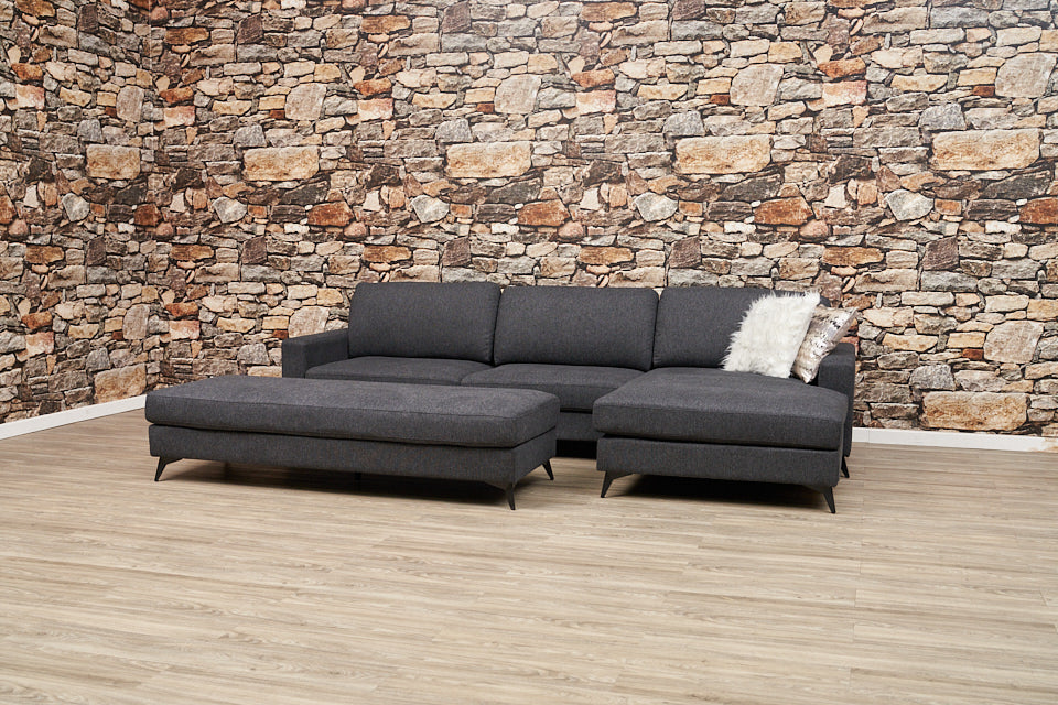 Swanbourne Chaise Sofa and Ottoman