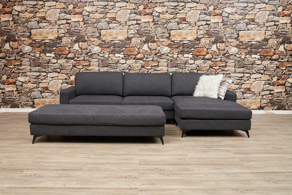 Swanbourne Chaise Sofa and Ottoman
