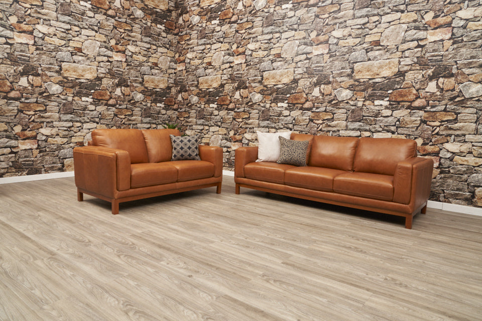 Oxley Leather Ottoman