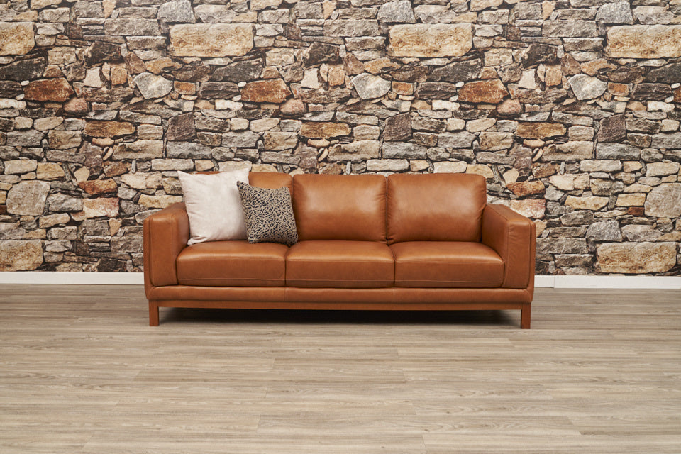 Oxley Leather Ottoman