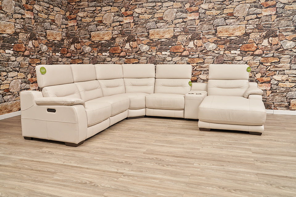 Yarra Leather Chaise/Corner Modular Sofa