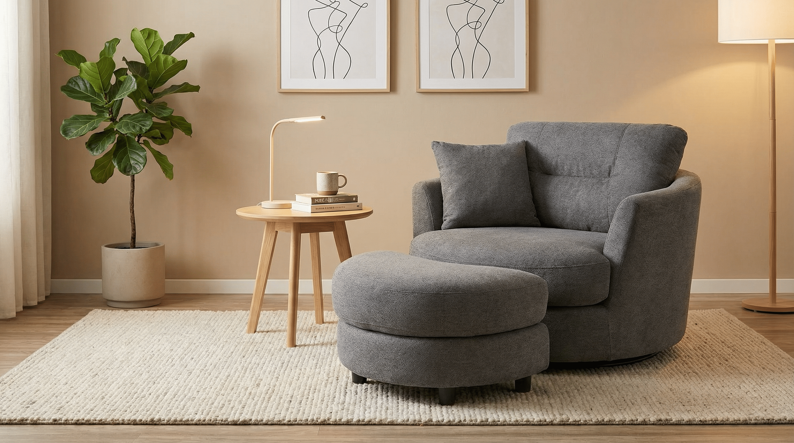 GL11569 Chair & Footstool Fabric