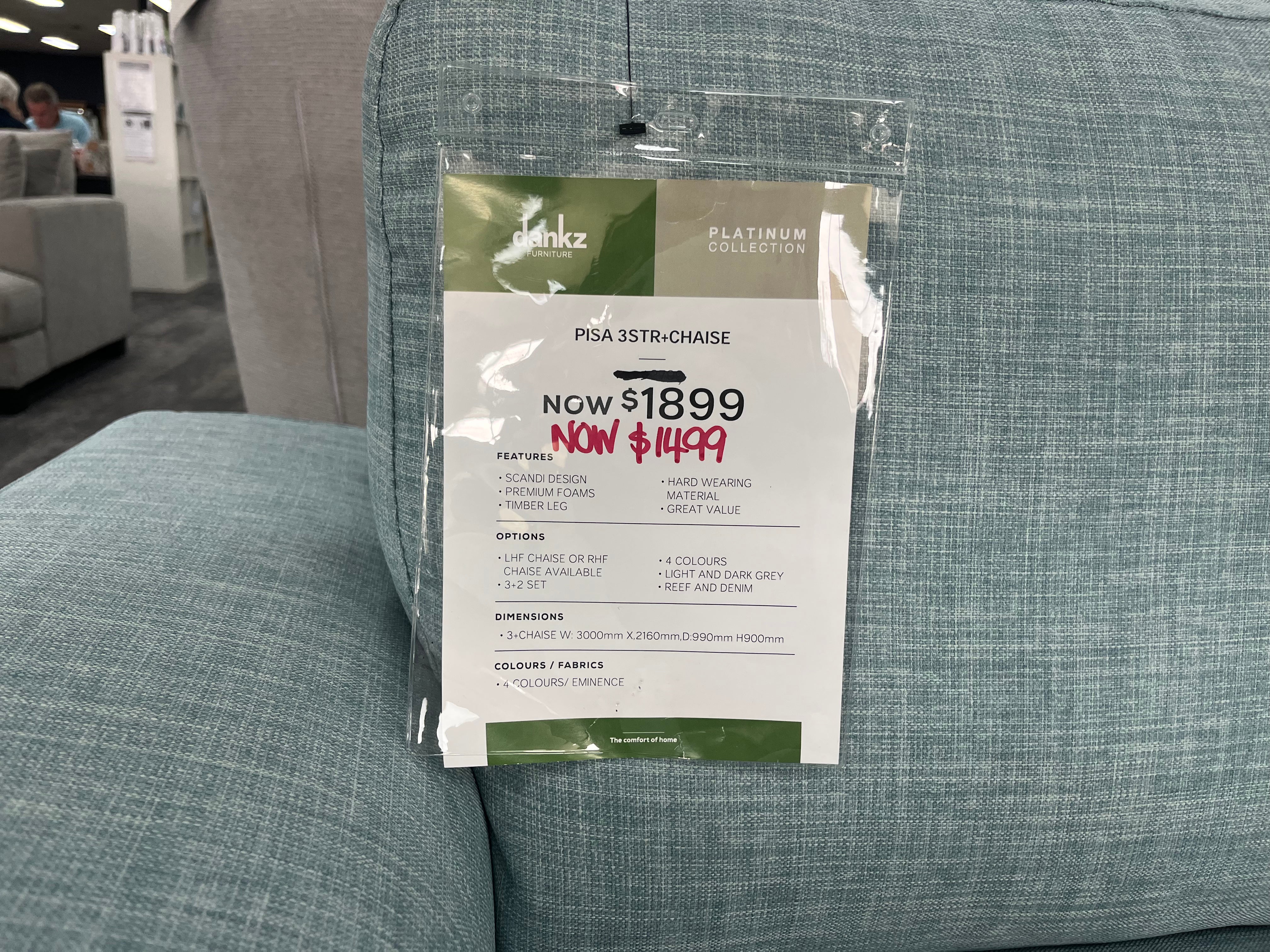 Pisa 3 Seater & Chaise (Midland)