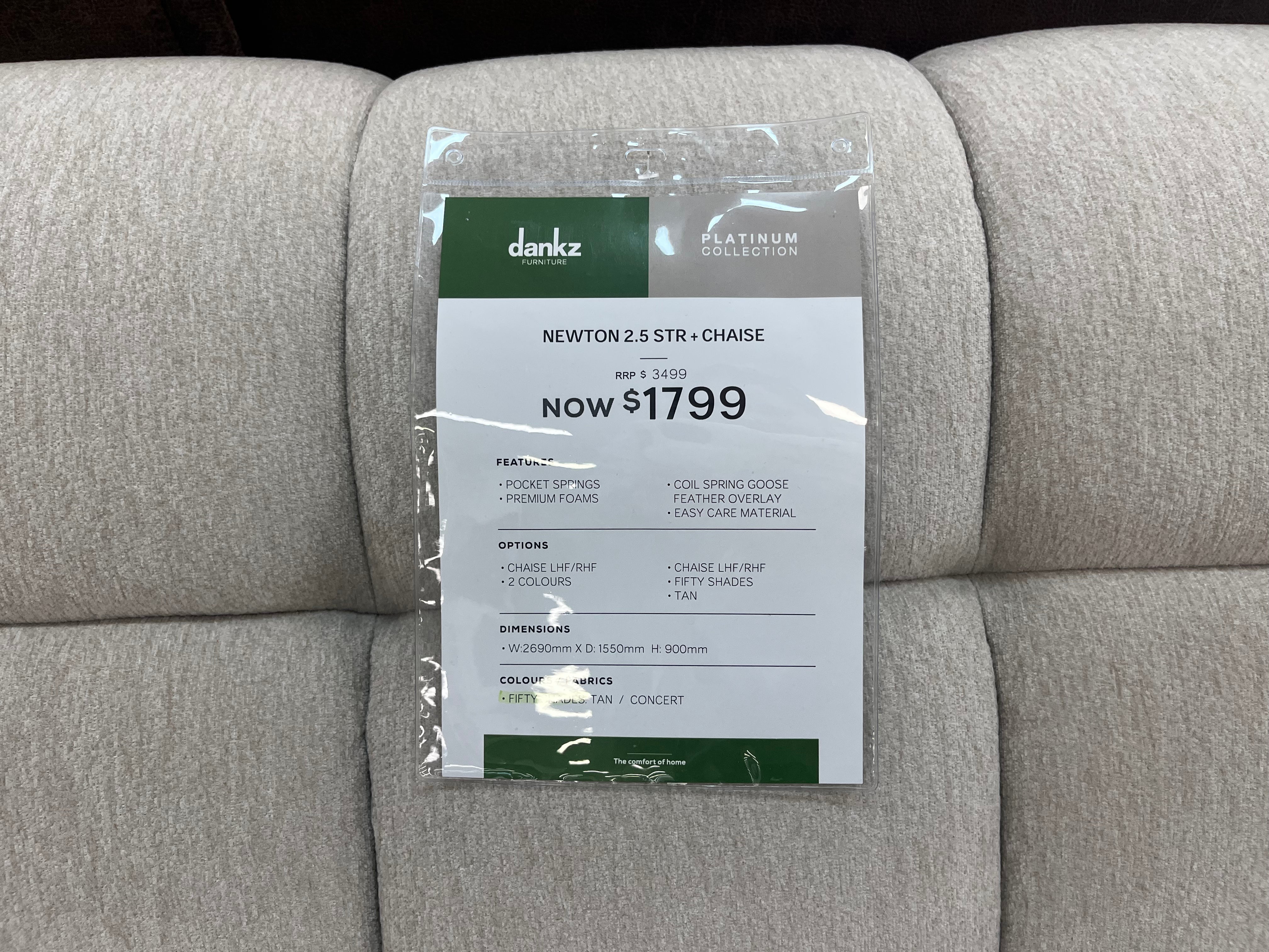 Newton 2.5 Seater + Chaise (Joondalup)