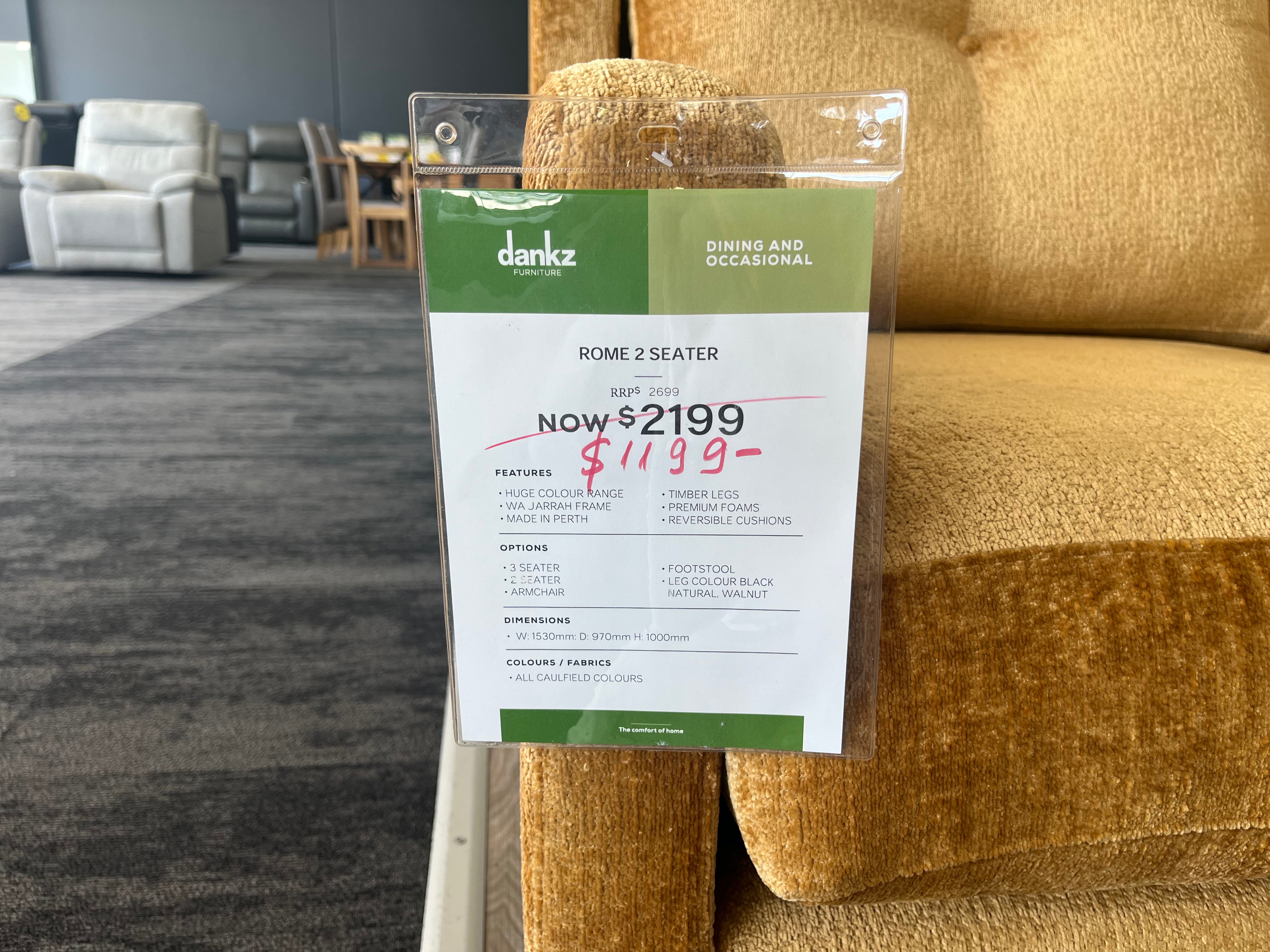 Rome 2 Seater (Willeton)