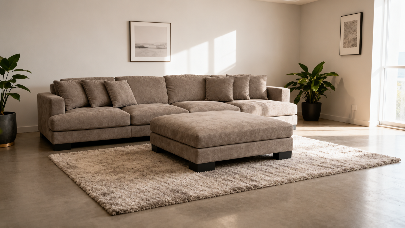 Jumbuck 4 Seater Sofa & Ottoman