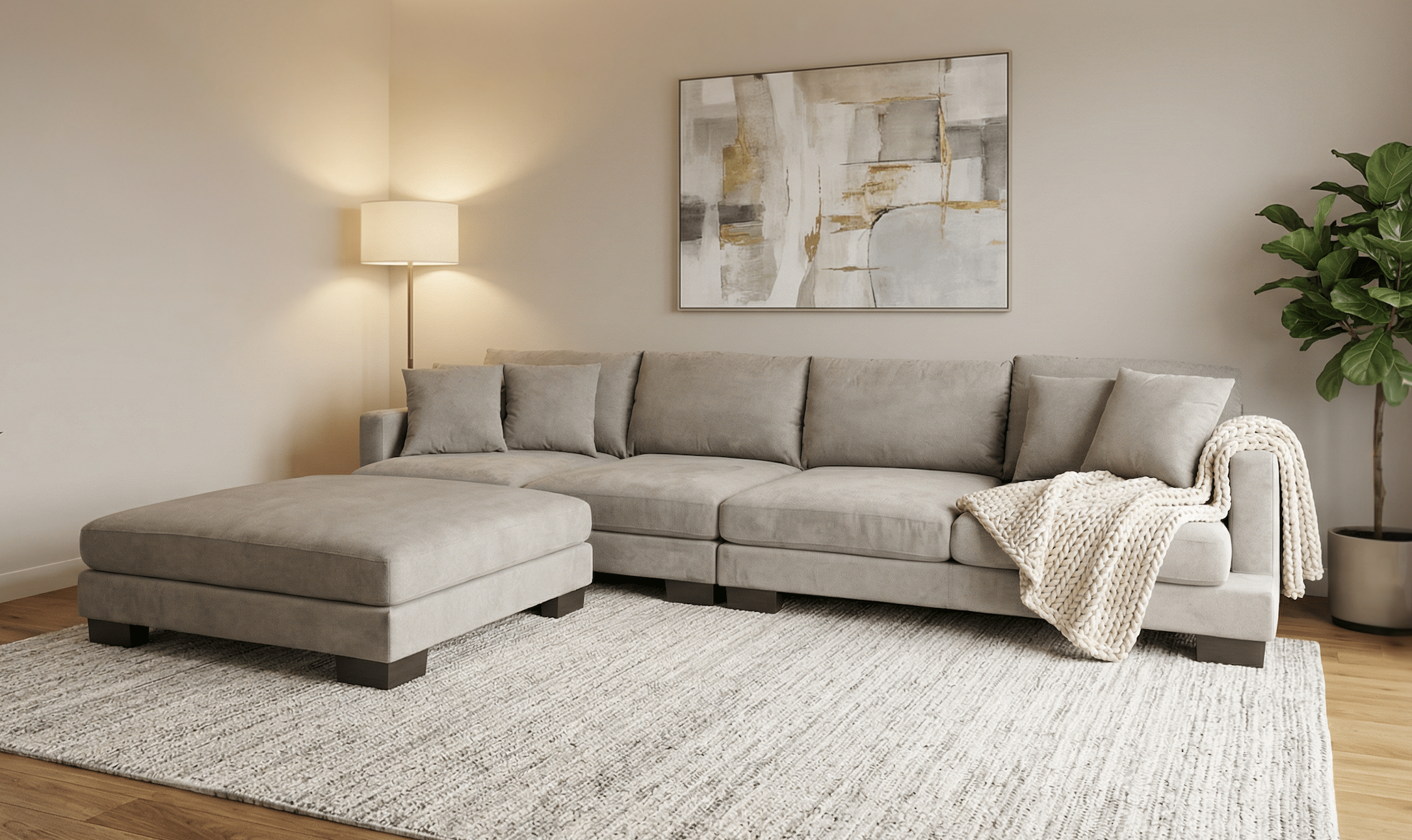 Cable Beach Sofa 4 Seater & Ottoman