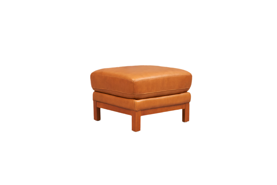 Oxley Leather Ottoman