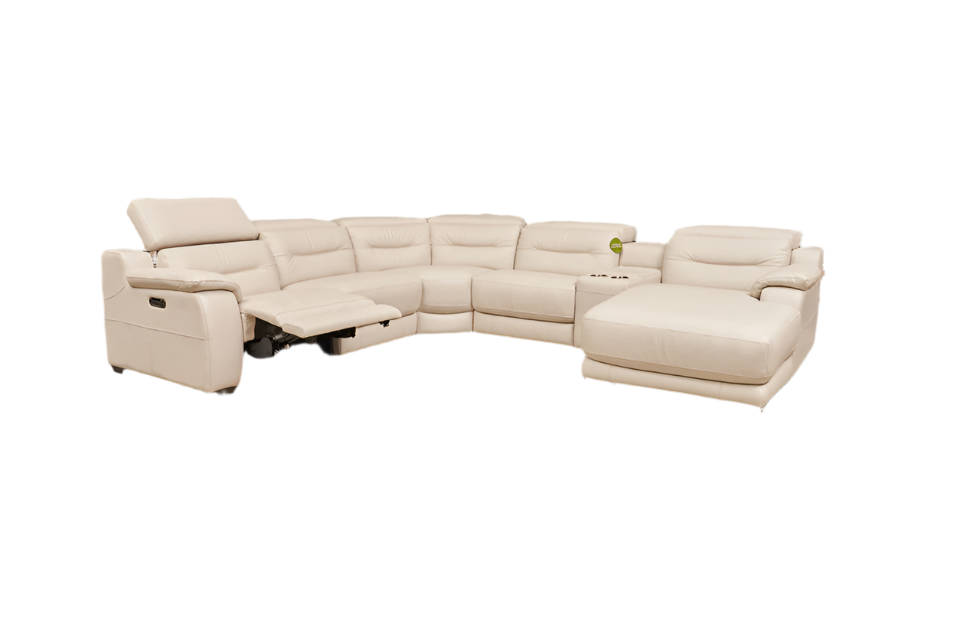 Yarra Leather Chaise/Corner Modular Sofa